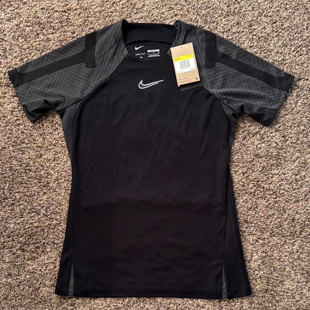 Nike Black and Gray Dri-Fit Shirt